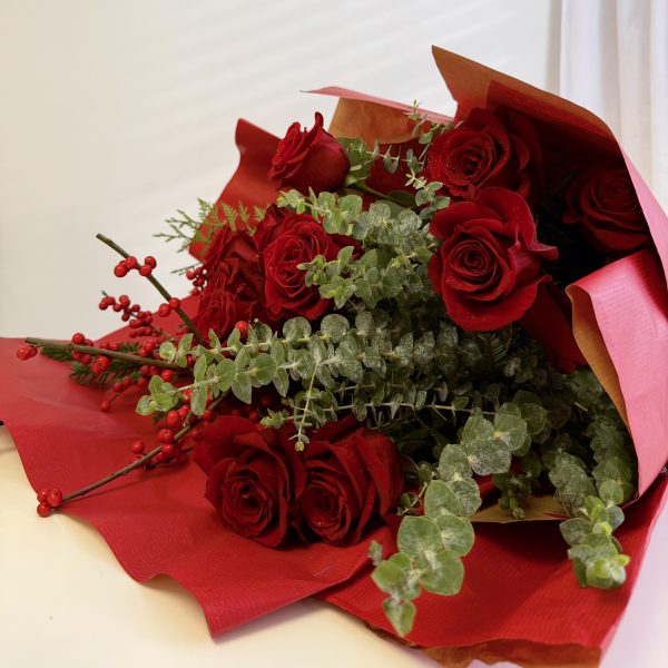 Holiday Red Rose Bouquet - Image 3